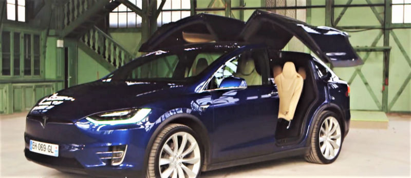 Choose an Uber ride with a Tesla Model X