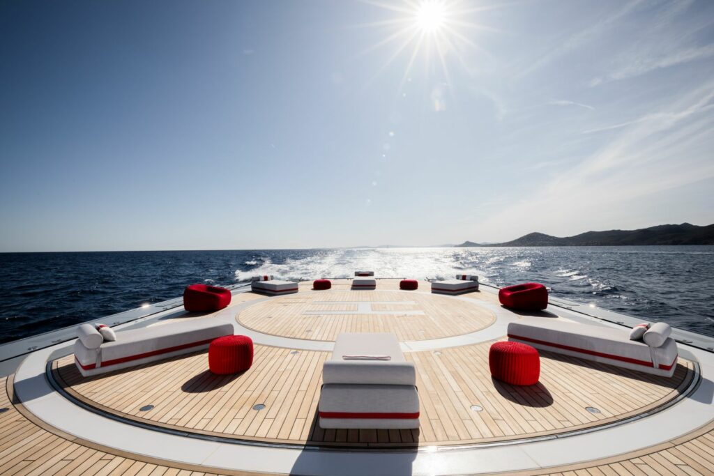 The decoration of a luxury yacht