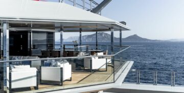 The luxury decoration of a yacht