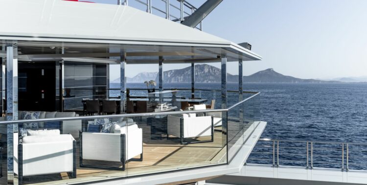 The luxury decoration of a yacht